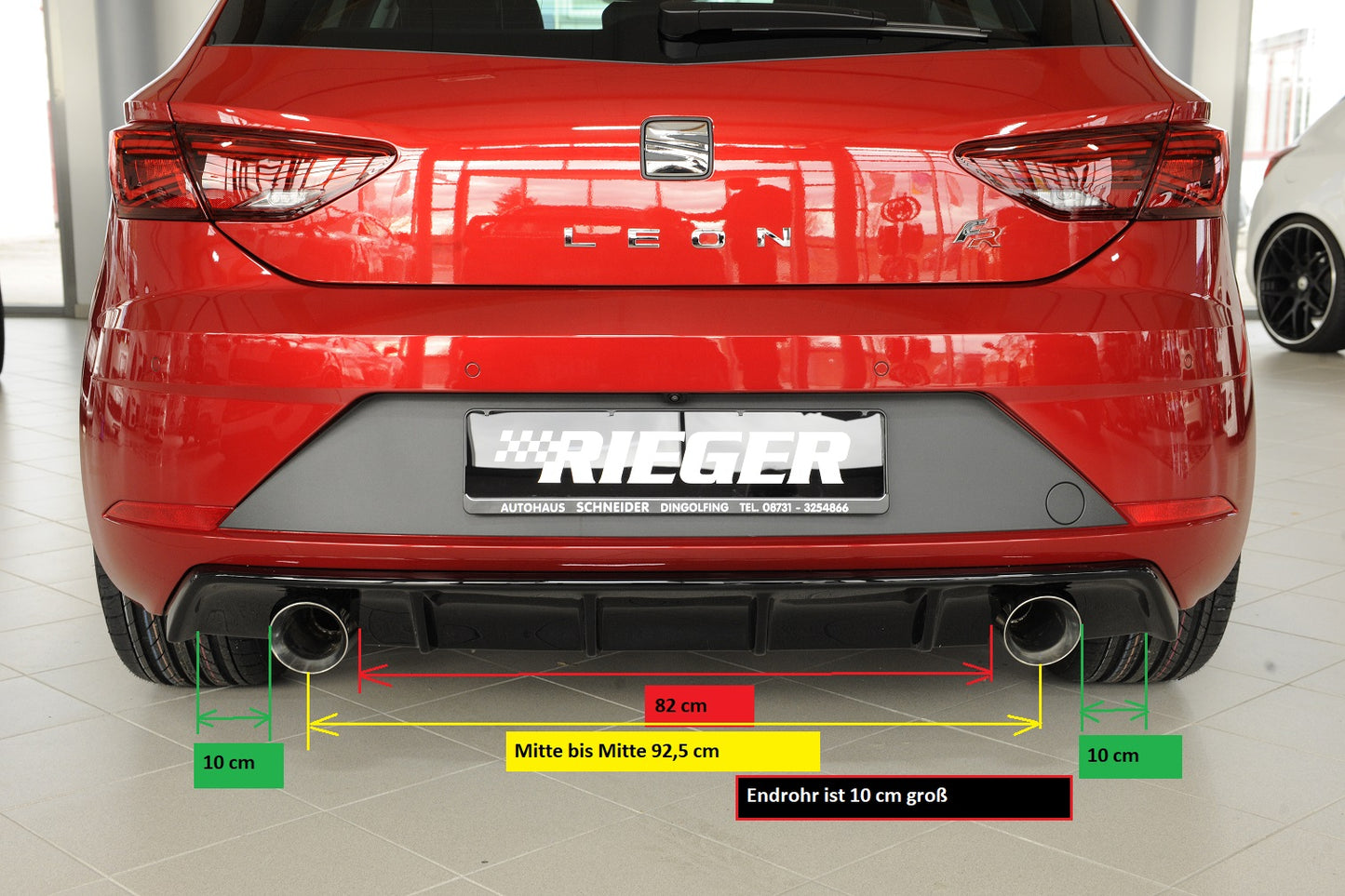 RIEGER Leon mk3 3P/5P FR RESTYLING diffuser (2017-2020)