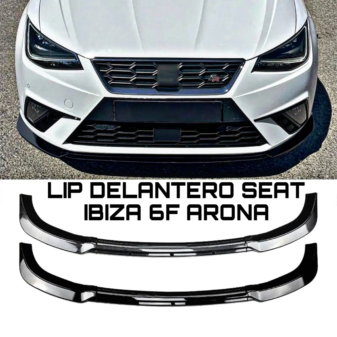Spoiler delantero Seat Ibiza 6J negro brillo