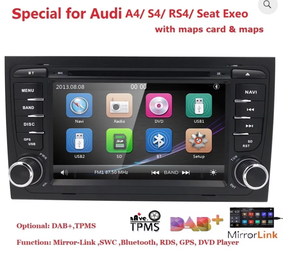 Radio Android Seat Exeo/ Audi A4 B6 B7