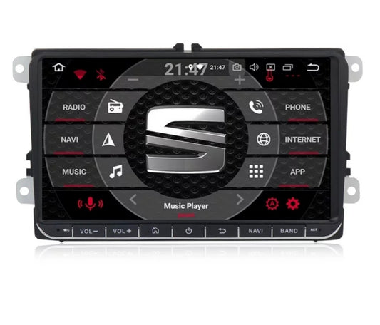 Pantalla Android 9 pulgadas Seat VW Skoda
