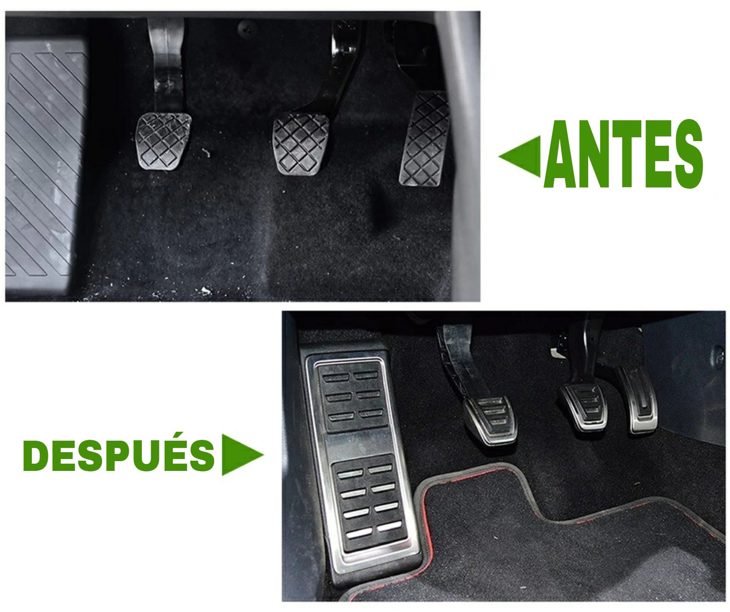 Metal pedals + footrest