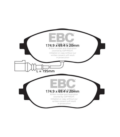 PASTILLA FRENO EBC REDSTUFF DELANTERA DP32127C