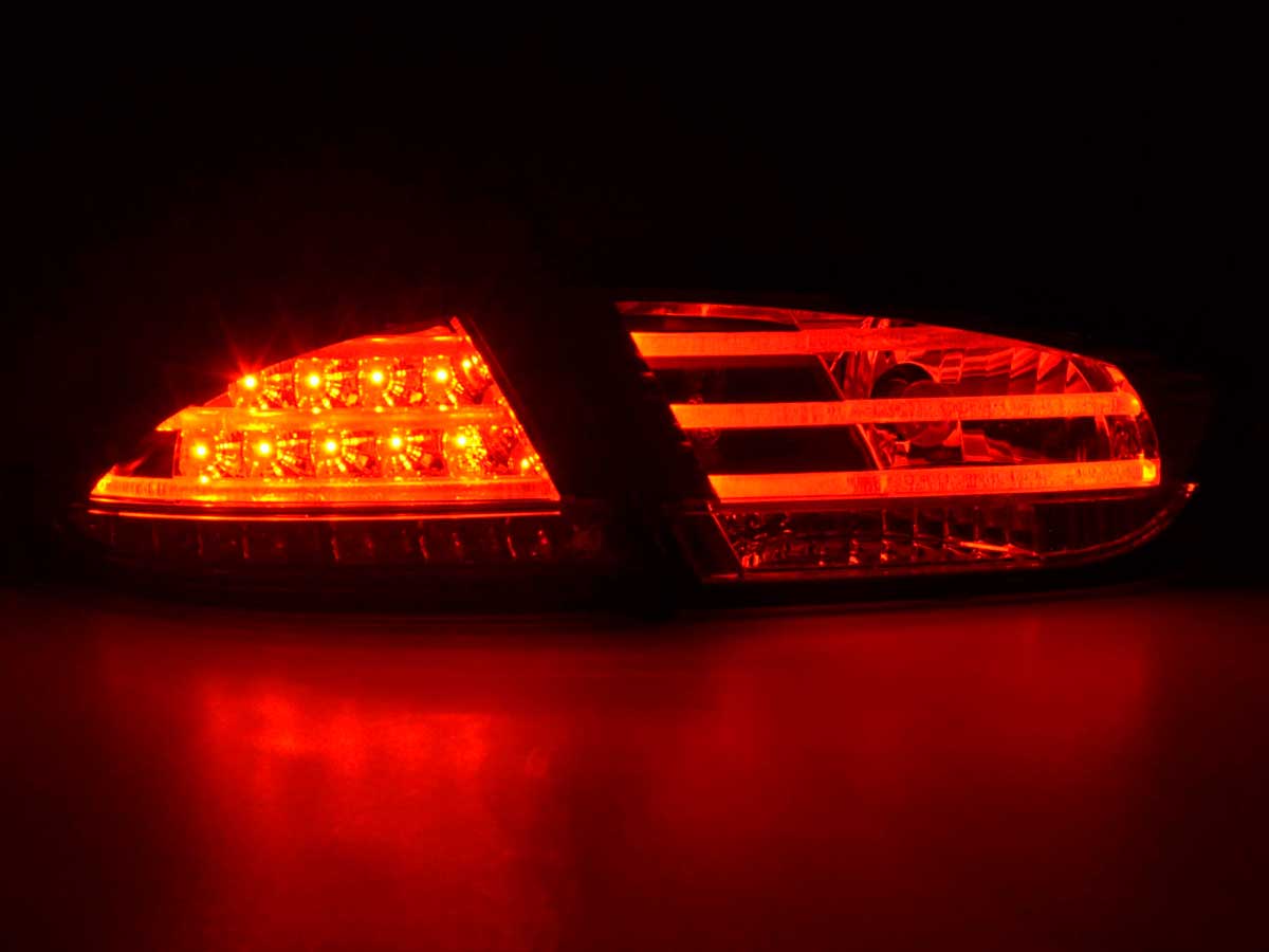 Juego de pilotos traseros LED Seat Leon 1P 09-12 rojo / transparente