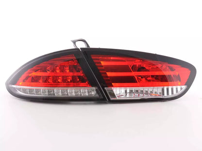 Juego de pilotos traseros LED Seat Leon 1P 09-12 rojo / transparente