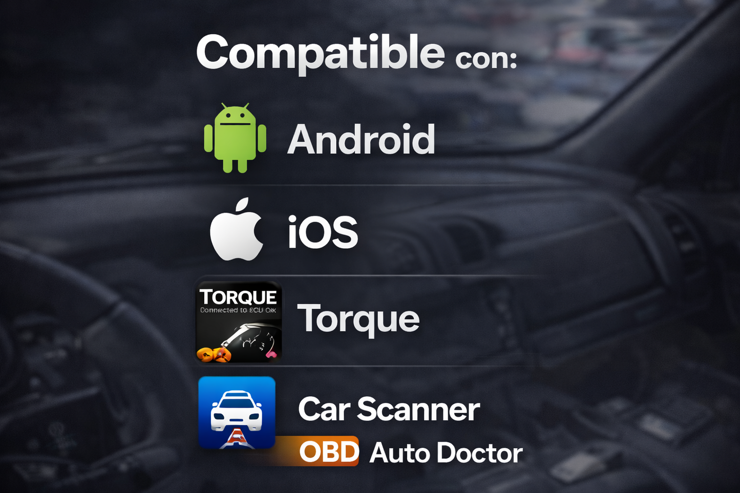 Adaptador OBD2 Bluetooth – Diagnóstico de coche desde el móvil (Android y iOS)