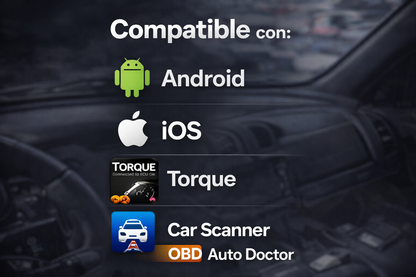 Adaptador OBD2 Bluetooth – Diagnóstico de coche desde el móvil (Android y iOS)