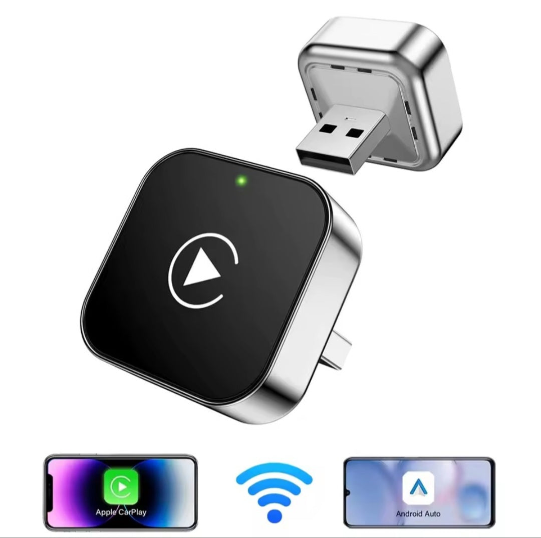 Adaptador inalámbrico 2 en 1 Android auto CarPlay